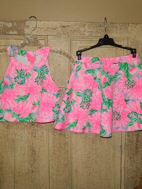 Lilly Pulitzer Vonita Top and Skirt Set Big Girls Sz 12 (A-18)